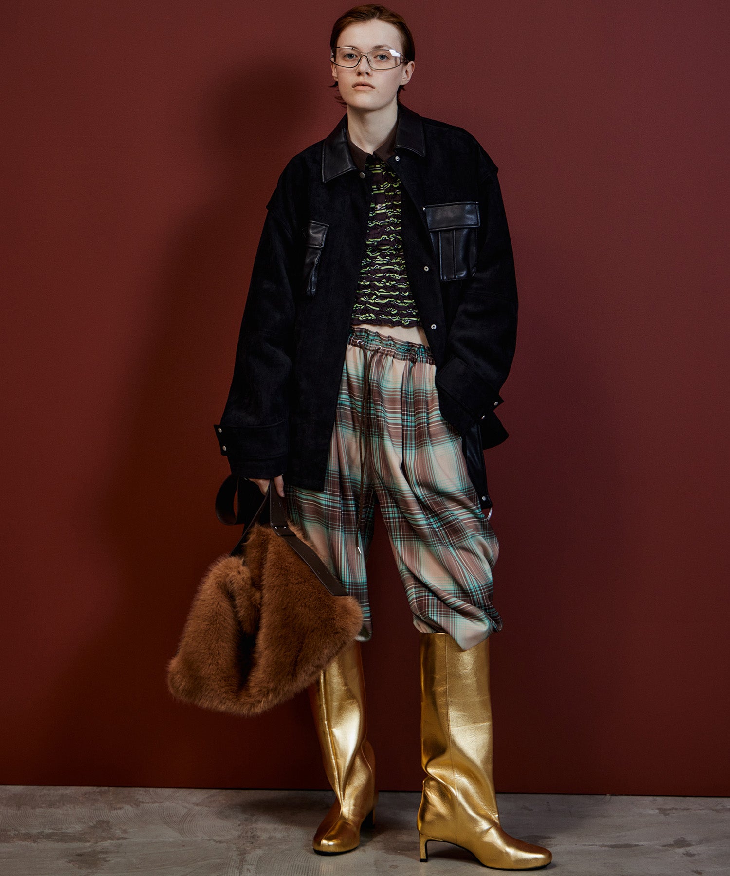 【26AUTUMN PRE-ORDER】Fur Like Square Tote Bag