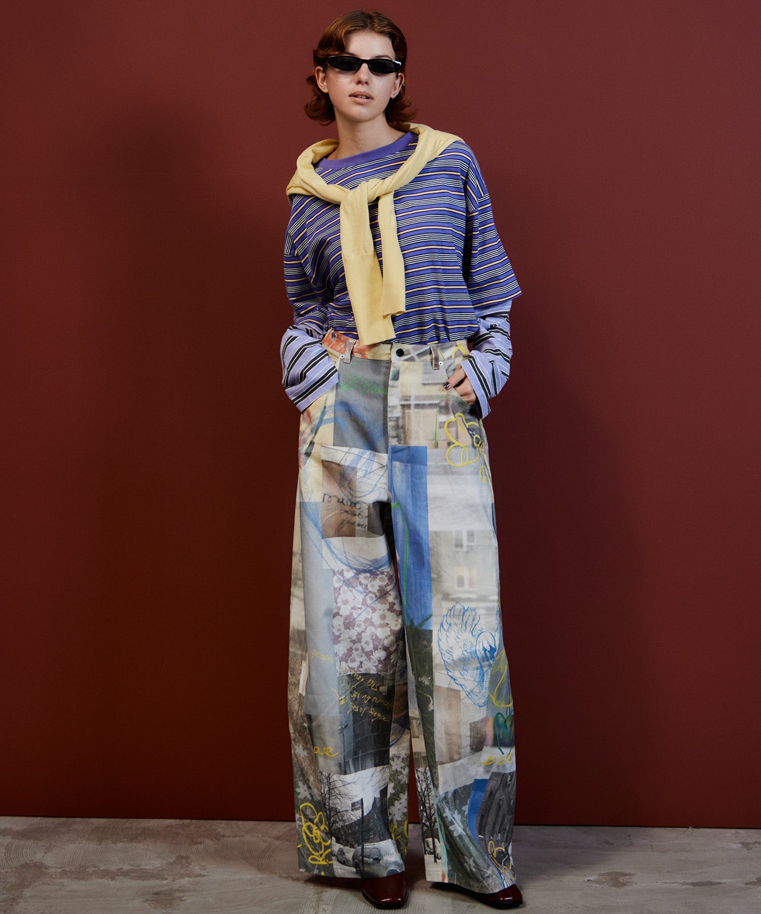 【26AUTUMN PRE-ORDER】Collage Drawing Pants