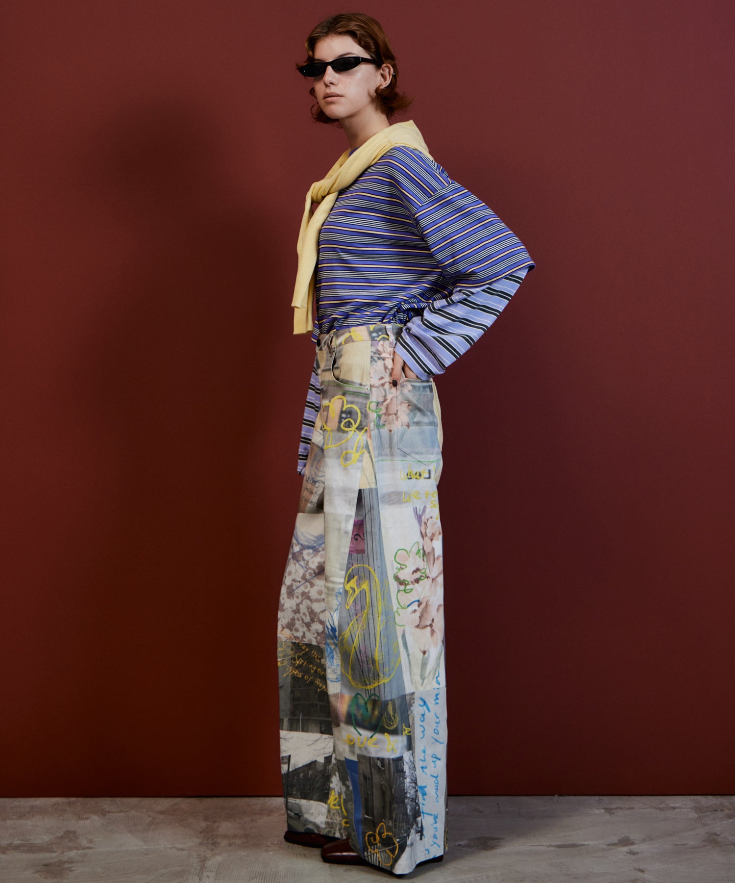 【26AUTUMN PRE-ORDER】Collage Drawing Pants