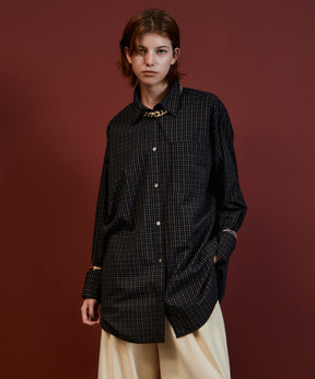 【26AUTUMN PRE-ORDER】Multi-Apron Oversized Check Shirt