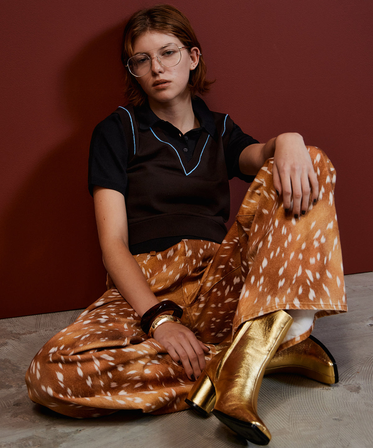 【26AUTUMN PRE-ORDER】Wide Bambi Print Pants