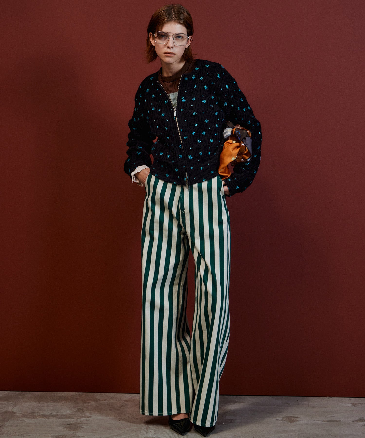【26AUTUMN PRE-ORDER】Cable Flower Knit Cardigan