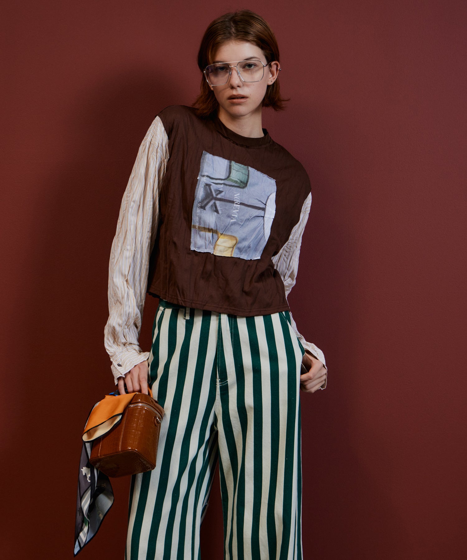 【26AUTUMN PRE-ORDER】Washer Shirt Docking Print T-Shirt