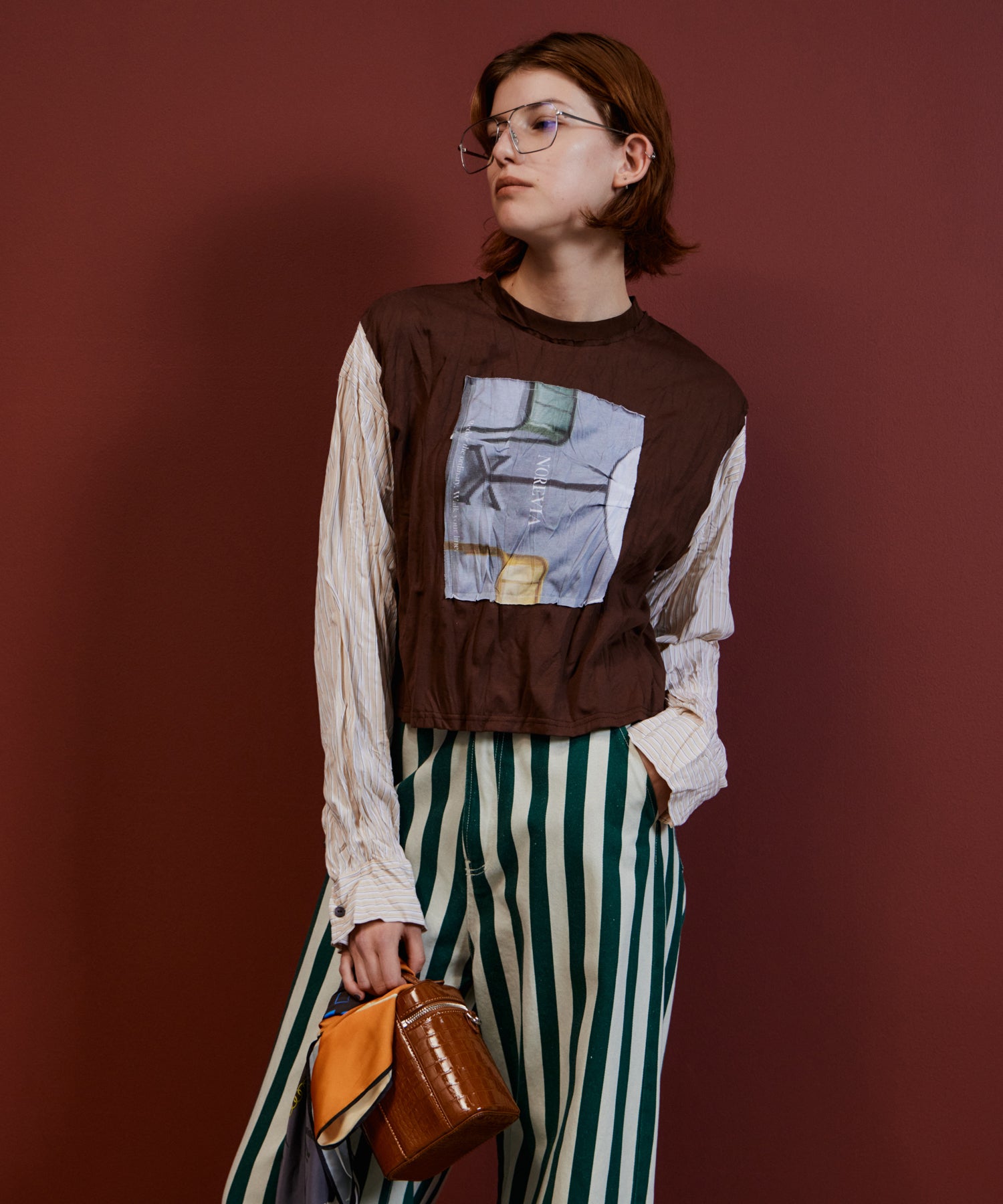 【26AUTUMN PRE-ORDER】Washer Shirt Docking Print T-Shirt