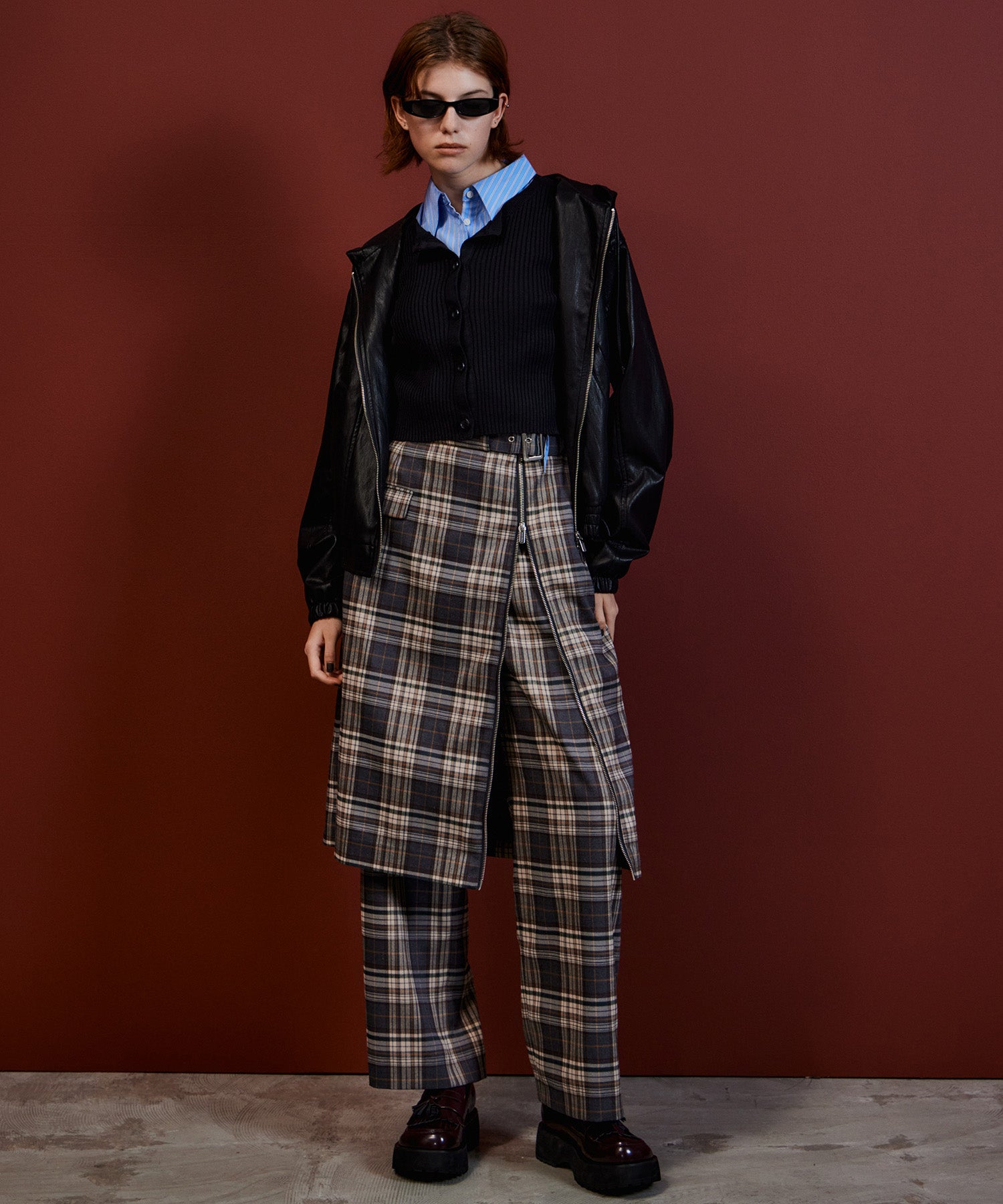 【26AUTUMN PRE-ORDER】Faux Leather Hoodie Parka