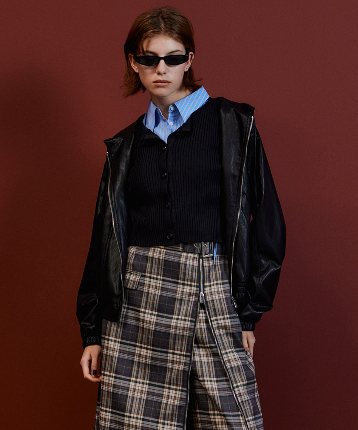 【26AUTUMN PRE-ORDER】Faux Leather Hoodie Parka