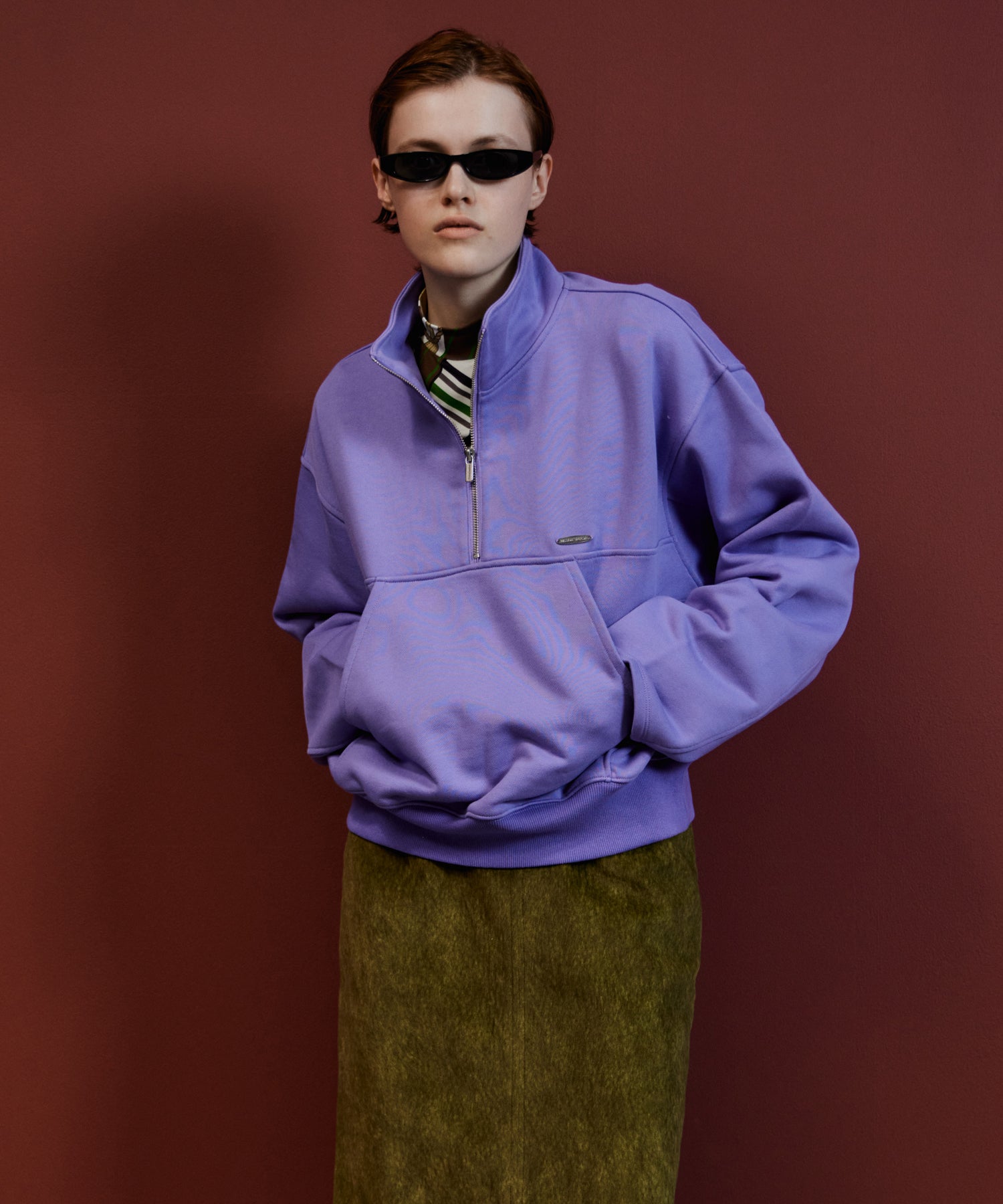 【26AUTUMN PRE-ORDER】Short Half-Zip Sweatshirt