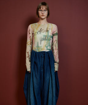 【26AUTUMN PRE-ORDER】Look at Yourself Logo Sheer Top