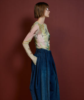 【26AUTUMN PRE-ORDER】Look at Yourself Logo Sheer Top