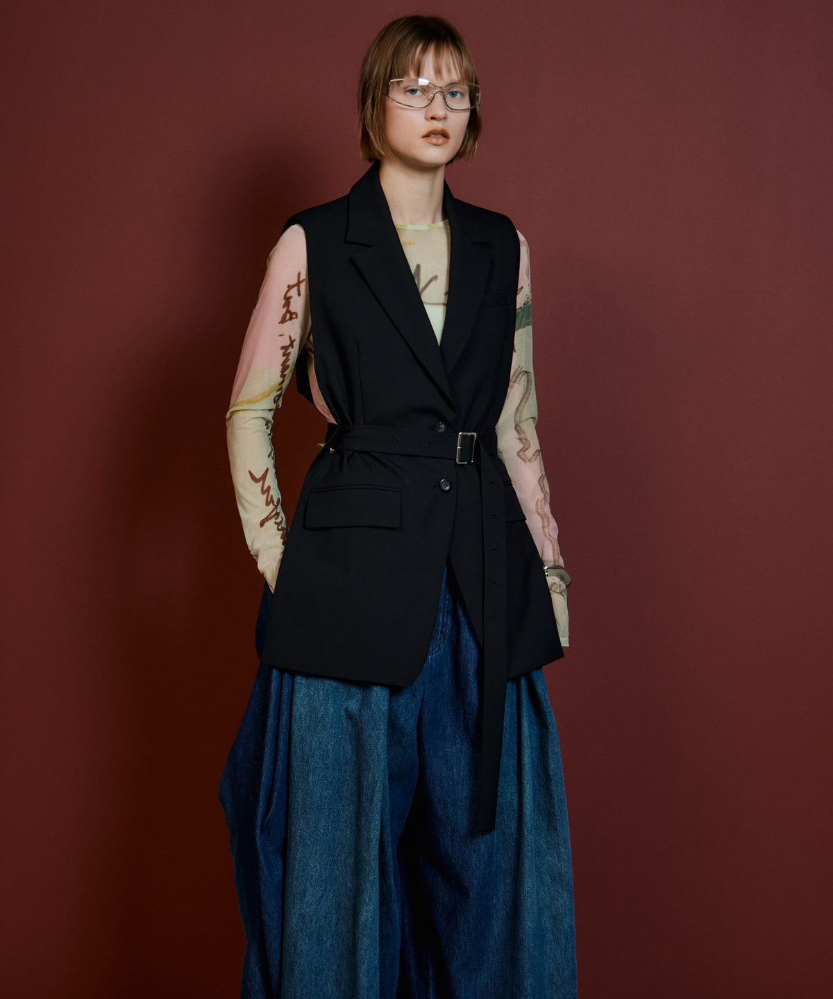 【26AUTUMN PRE-ORDER】Belted Side-Open Vest