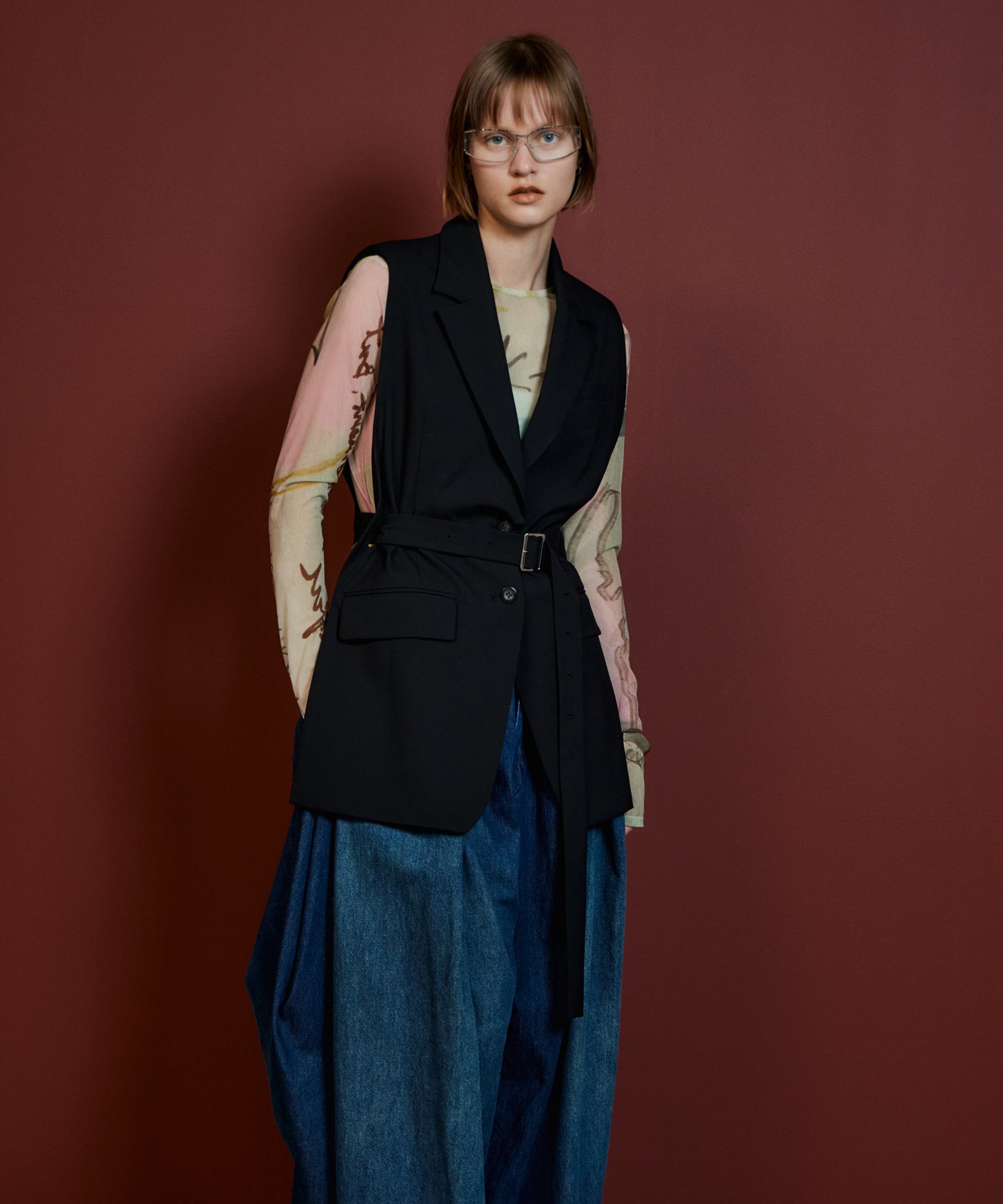 【26AUTUMN PRE-ORDER】Belted Side-Open Vest