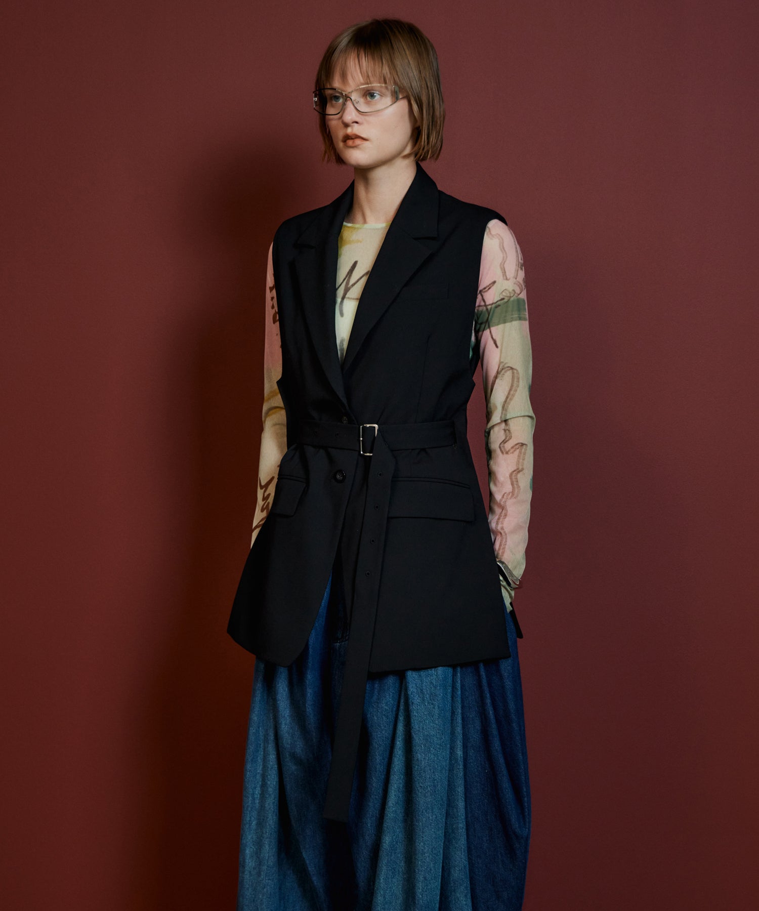 【26AUTUMN PRE-ORDER】Belted Side-Open Vest