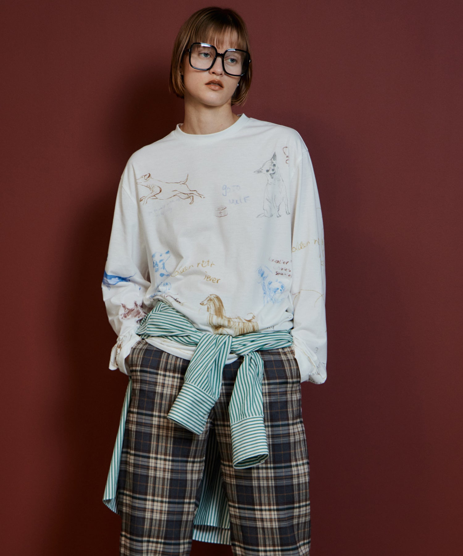 【26AUTUMN PRE-ORDER】Dog Party Long Sleeve T-Shirt