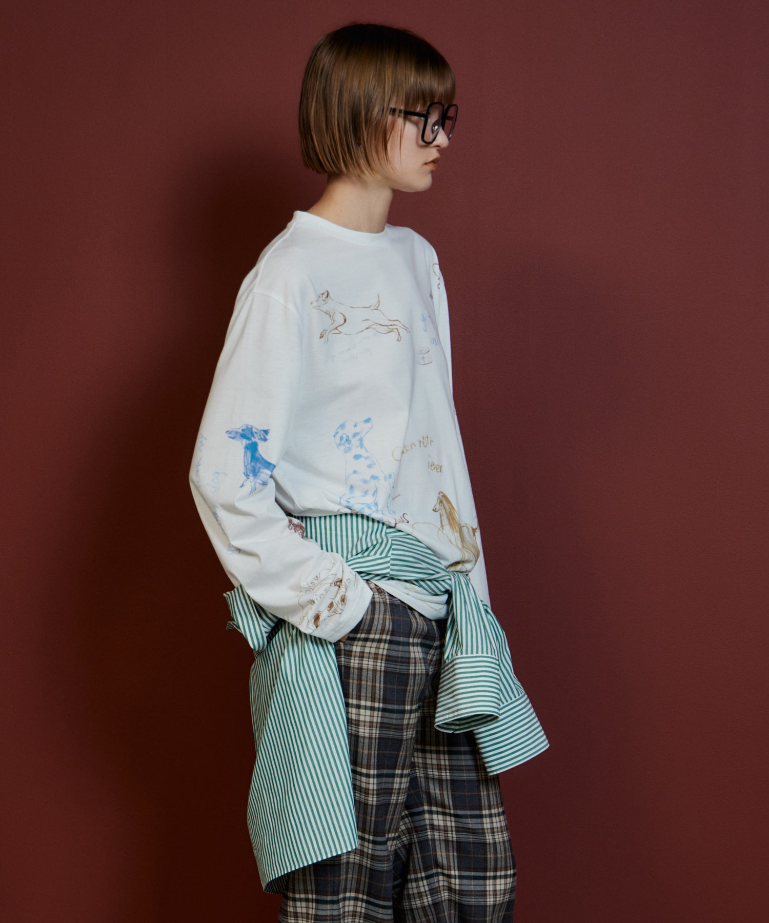 【26AUTUMN PRE-ORDER】Dog Party Long Sleeve T-Shirt