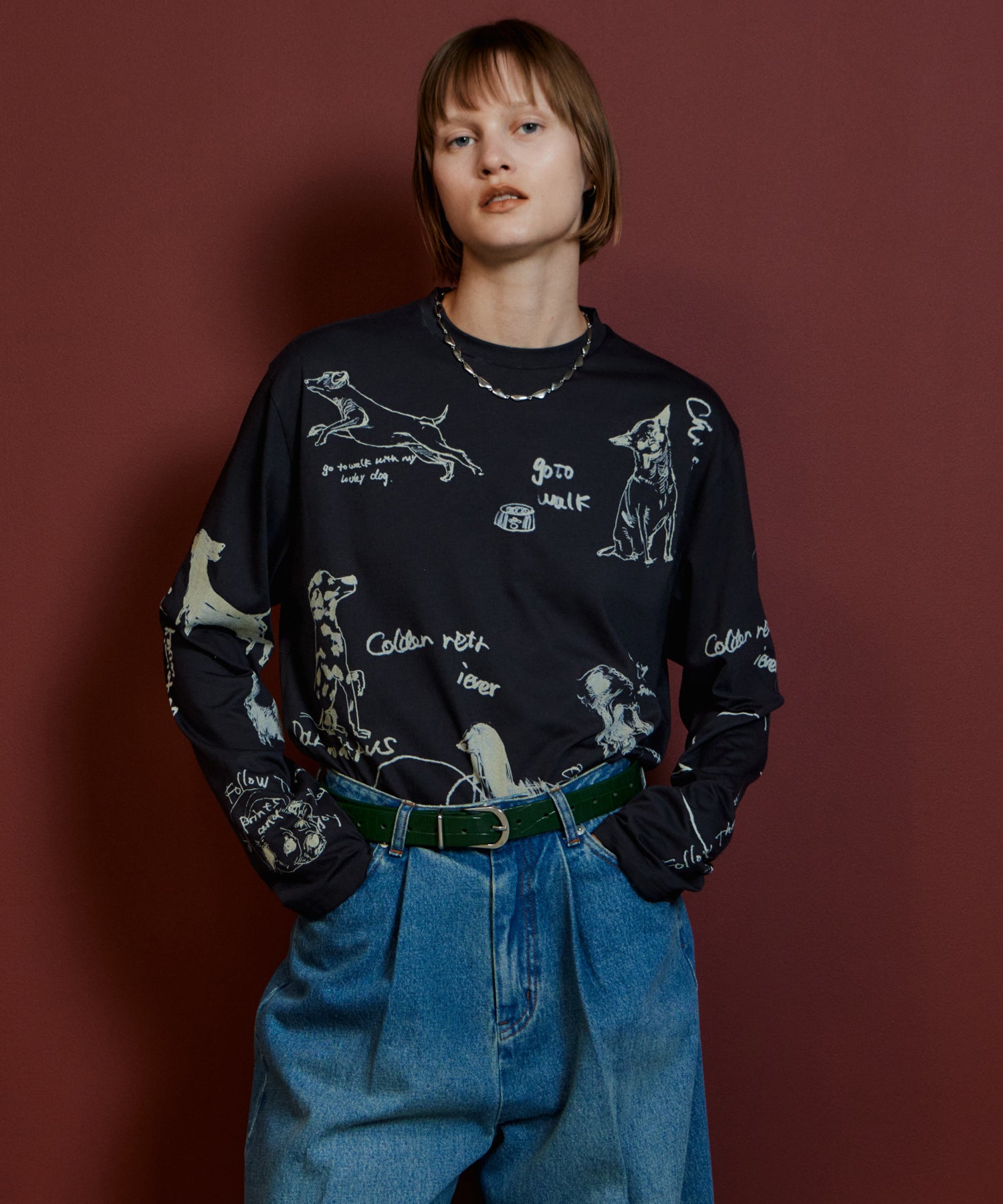 【26AUTUMN PRE-ORDER】Dog Party Long Sleeve T-Shirt