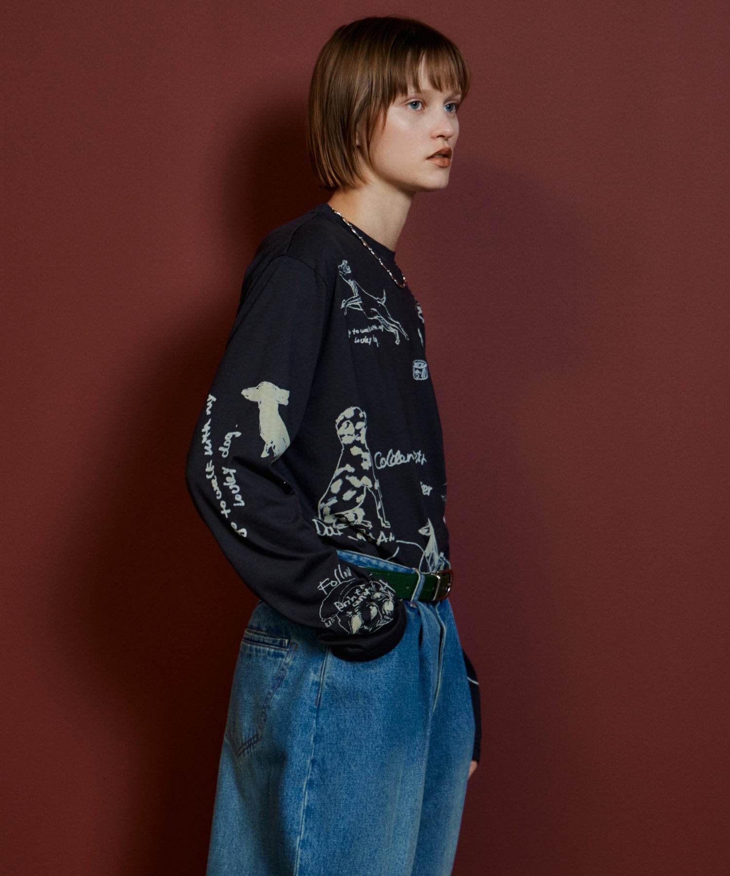 【26AUTUMN PRE-ORDER】Dog Party Long Sleeve T-Shirt