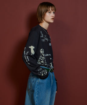【26AUTUMN PRE-ORDER】Dog Party Long Sleeve T-Shirt