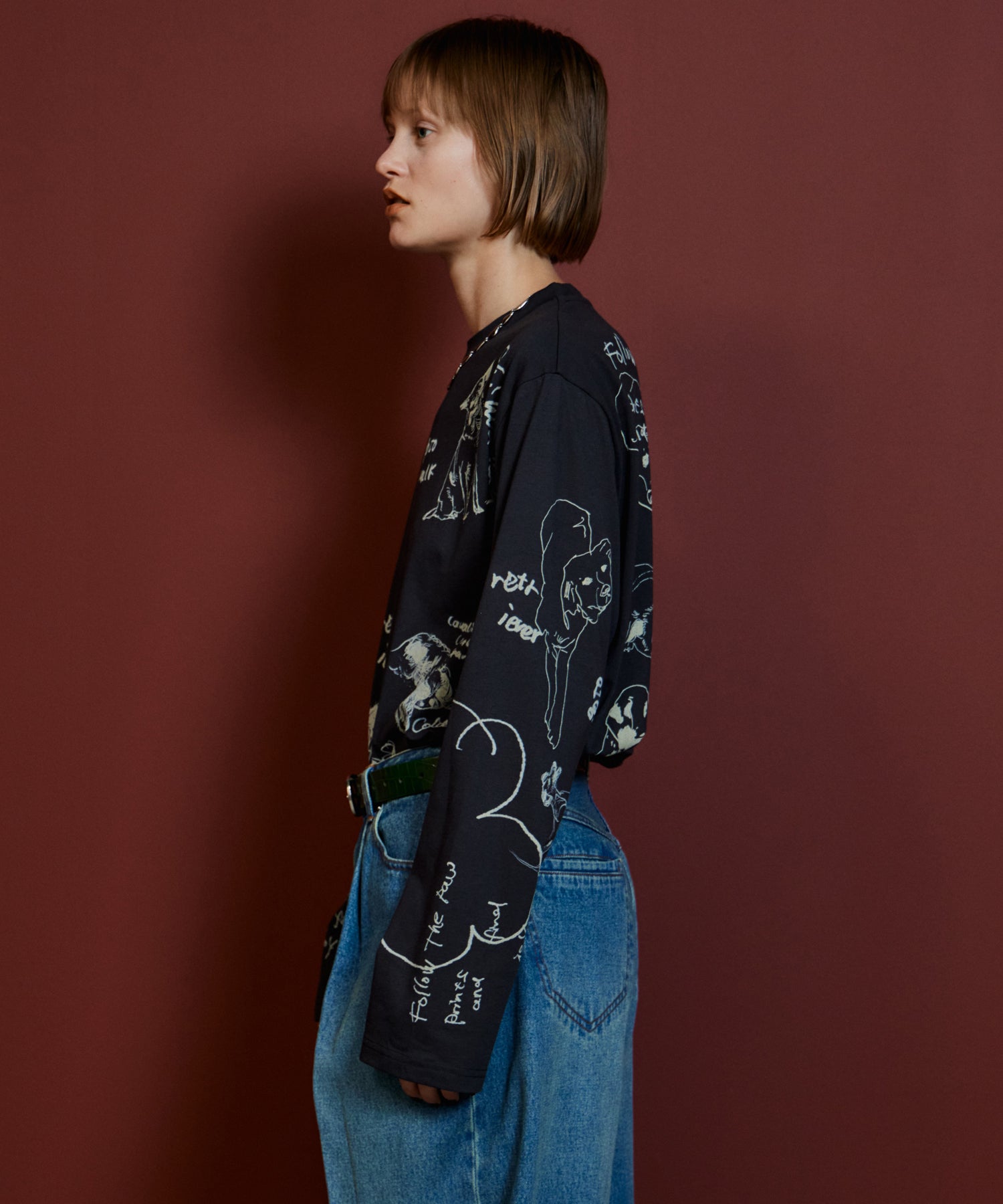 【26AUTUMN PRE-ORDER】Dog Party Long Sleeve T-Shirt