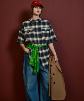【26AUTUMN PRE-ORDER】2WAY Check Overshirt