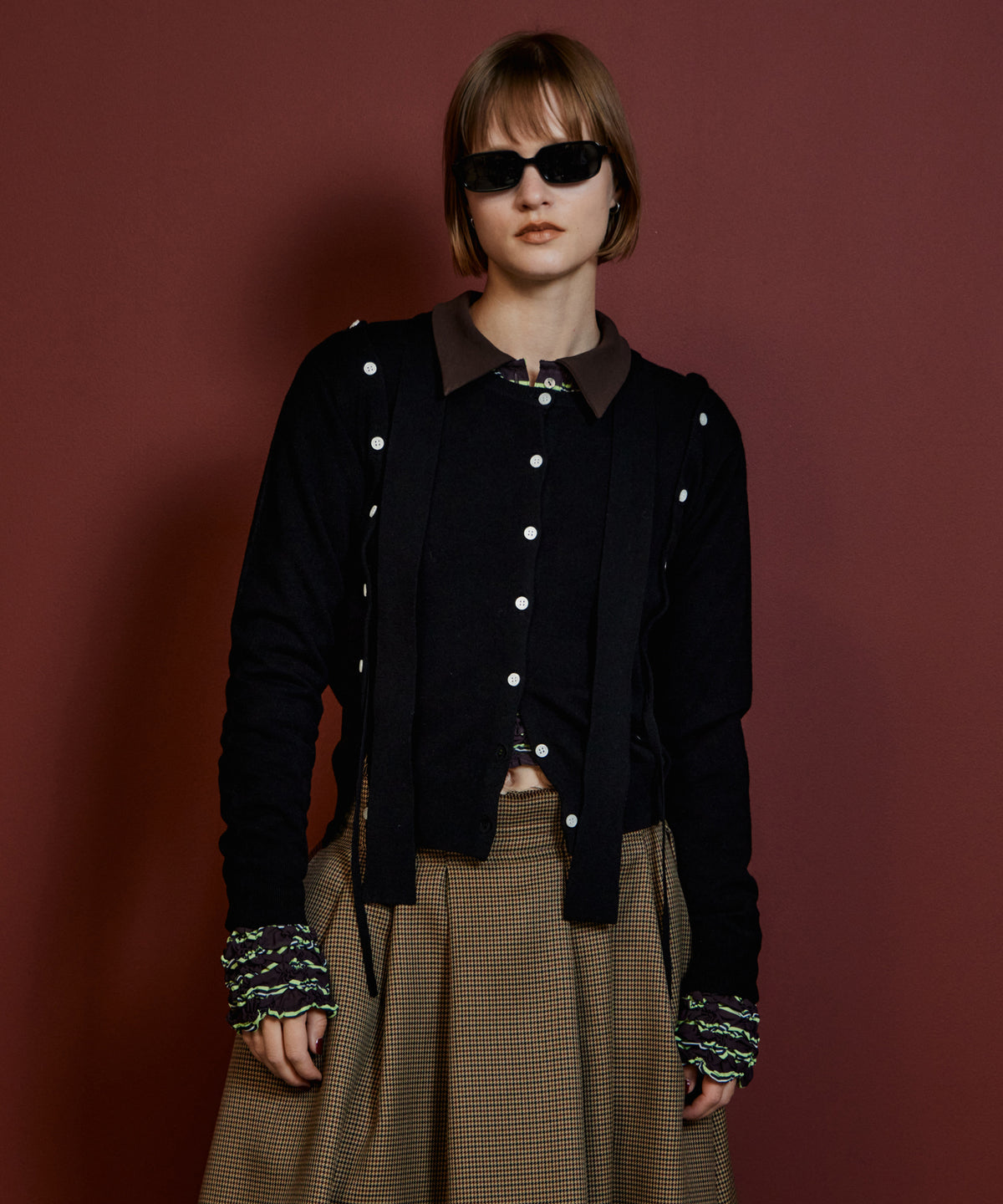 【26AUTUMN PRE-ORDER】Bow-Tie Crew Cardigan