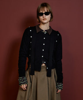 【26AUTUMN PRE-ORDER】Shirring Border Polo Shirt