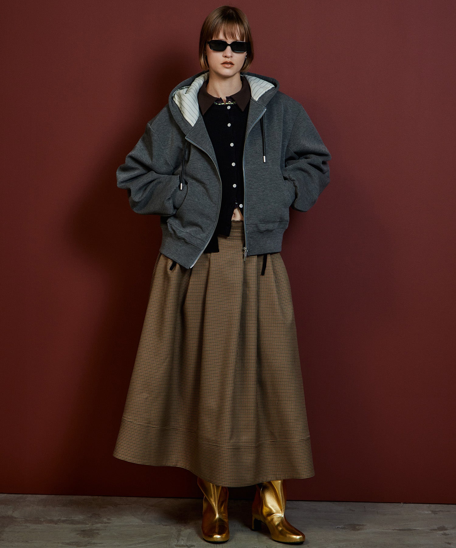 【26AUTUMN PRE-ORDER】Wide Tuck Volume Skirt
