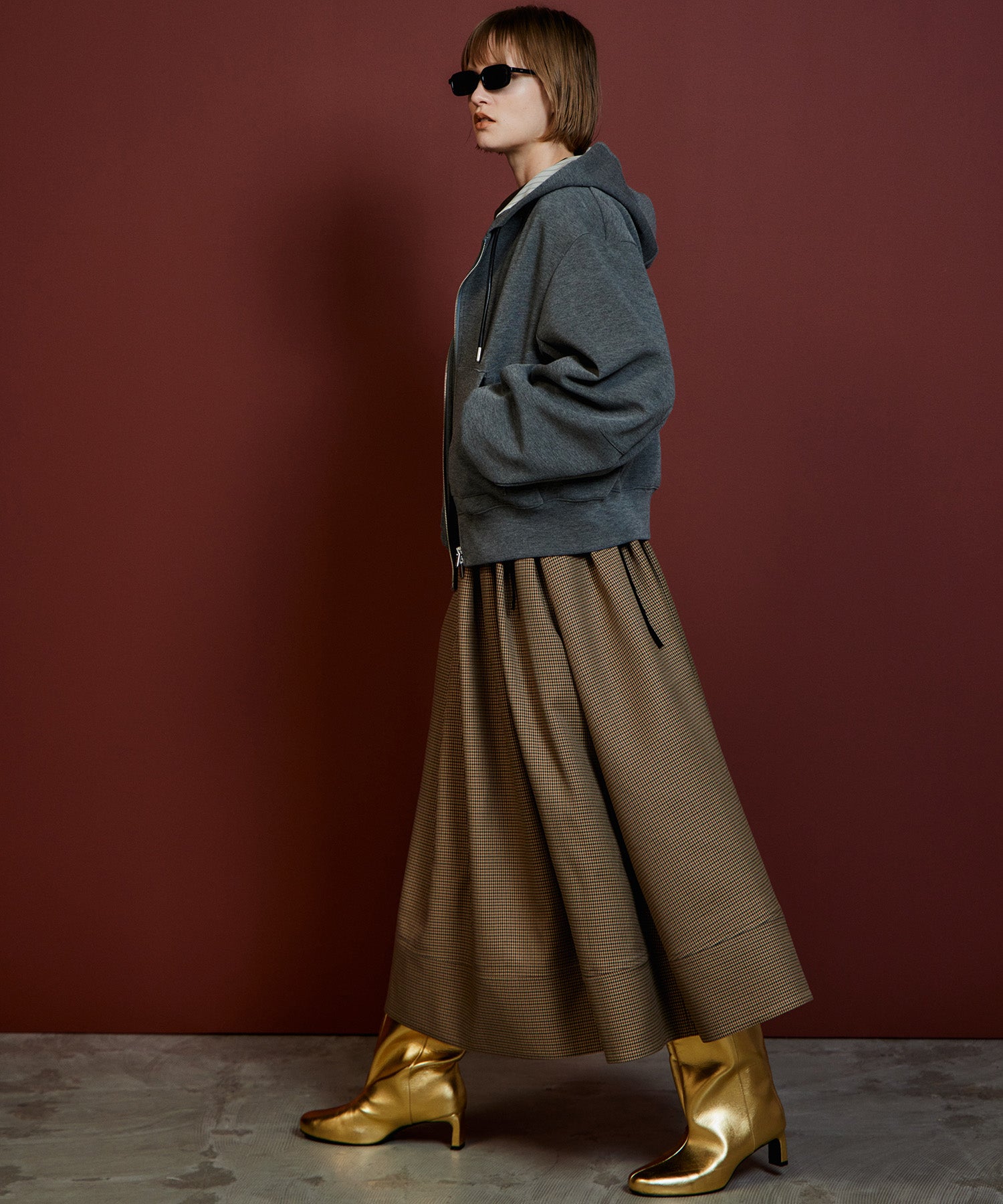 【26AUTUMN PRE-ORDER】Wide Tuck Volume Skirt