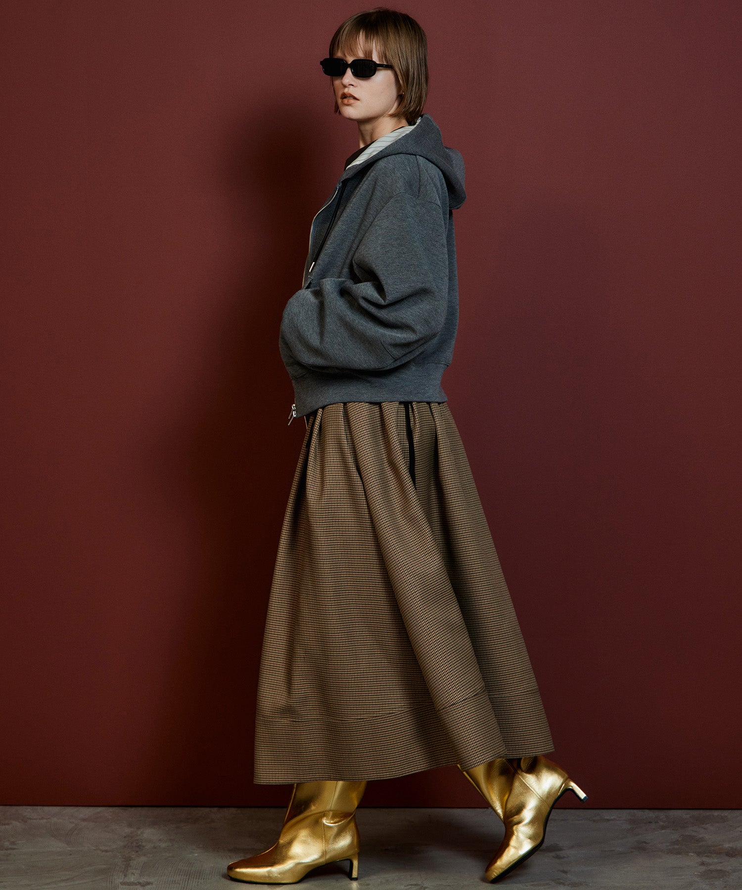 【26AUTUMN PRE-ORDER】Wide Tuck Volume Skirt