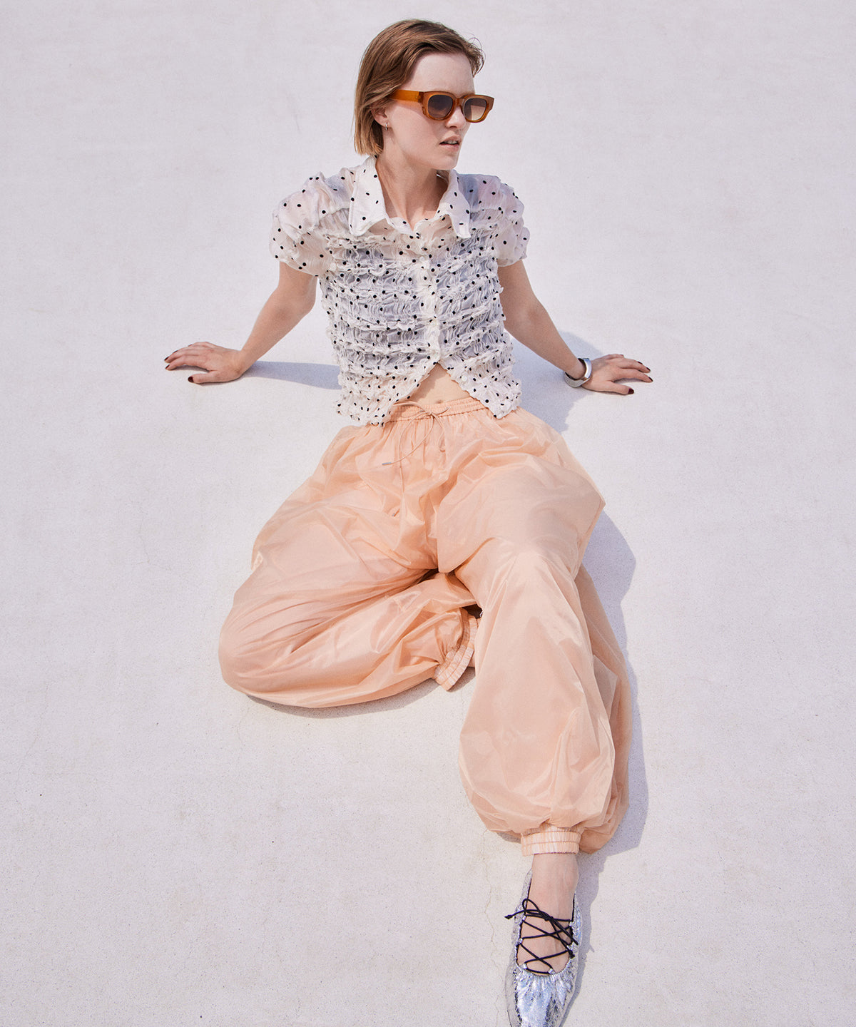 【2026Summer PRE-ORDER】Sheer Nylon Balloon Pants