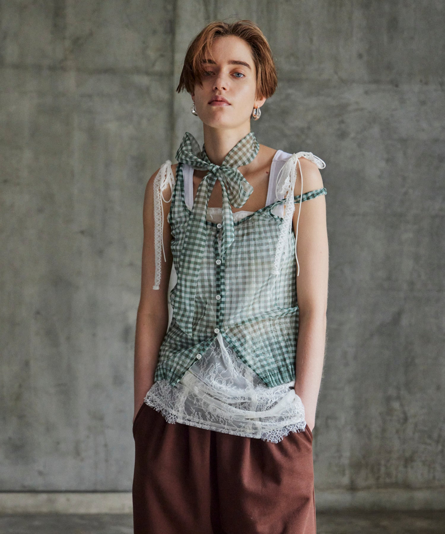 【26AUTUMN PRE-ORDER】(Yurika Nakano Collaboration) Mille-Feuille Camisole Dress