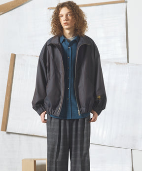 【26AW PRE-ORDER】4 Colors Chambray Washable Wool Prime-Over Switching Stand Collar Blouson