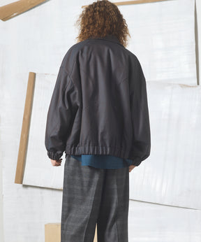 【26AW PRE-ORDER】4 Colors Chambray Washable Wool Prime-Over Switching Stand Collar Blouson