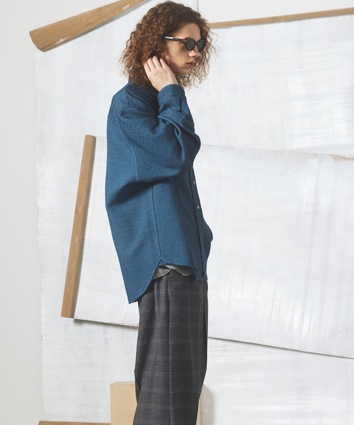 【26AW PRE-ORDER】Tweed Prime-Over Long Sleeve Shirt