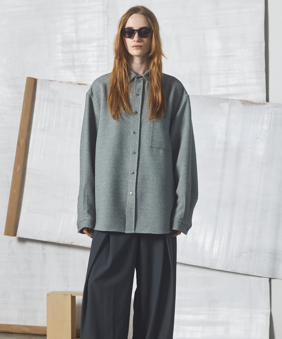 【26AW PRE-ORDER】Tweed Prime-Over Long Sleeve Shirt
