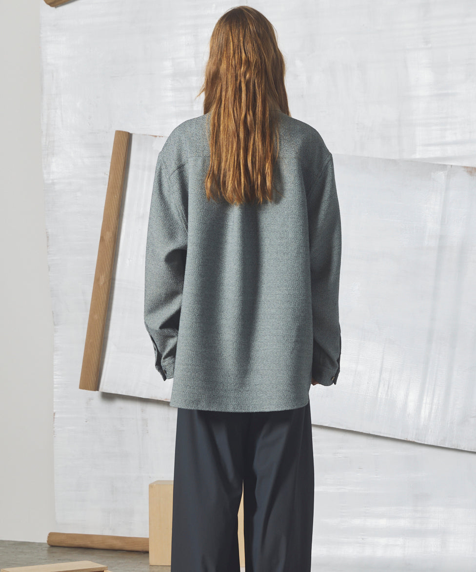 【26AW PRE-ORDER】Tweed Prime-Over Long Sleeve Shirt