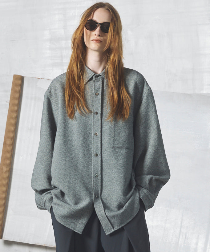 【26AW PRE-ORDER】Tweed Prime-Over Long Sleeve Shirt