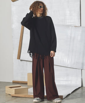 【26AW PRE-ORDER】Destructive Damage Prime-Over Long Sleeve Waffle T-Shirt