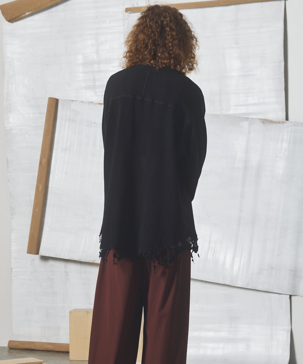 【26AW PRE-ORDER】Destructive Damage Prime-Over Long Sleeve Waffle T-Shirt
