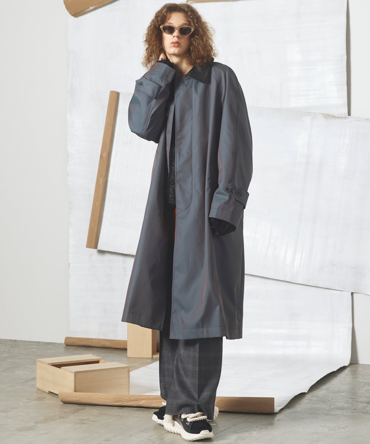 [26AW PRE-ORDER] Butcher fabric prime wide one tuck slacks