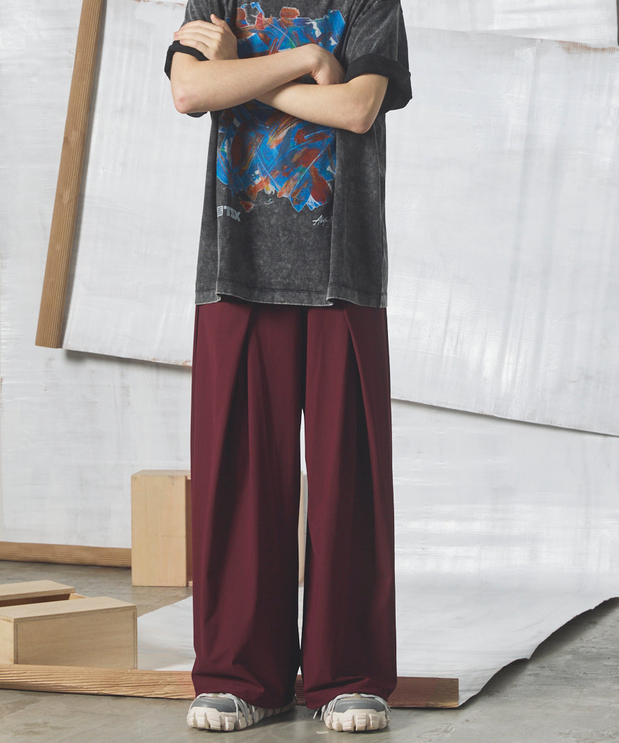 [26SS PRE-ORDER] Airy Striped Gabardine Prime-Wide Two-tuck Pants