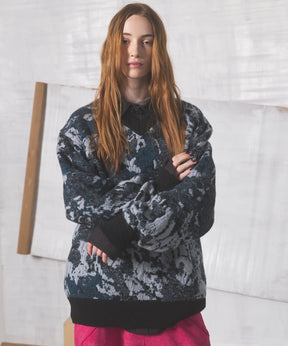 【26AW PRE-ORDER】Abstract Pattern Prime-Over V-neck Knit Tops