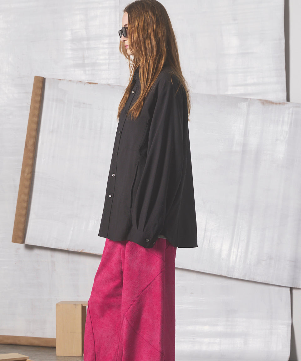 【26AW PRE-ORDER】Raglan Yoke Switching Prime-Over Long Sleeve Shirt