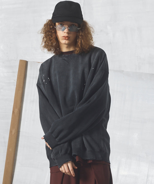 【26AW PRE-ORDER】Destroy Damage Prime-Over Crewneck sweatshirt