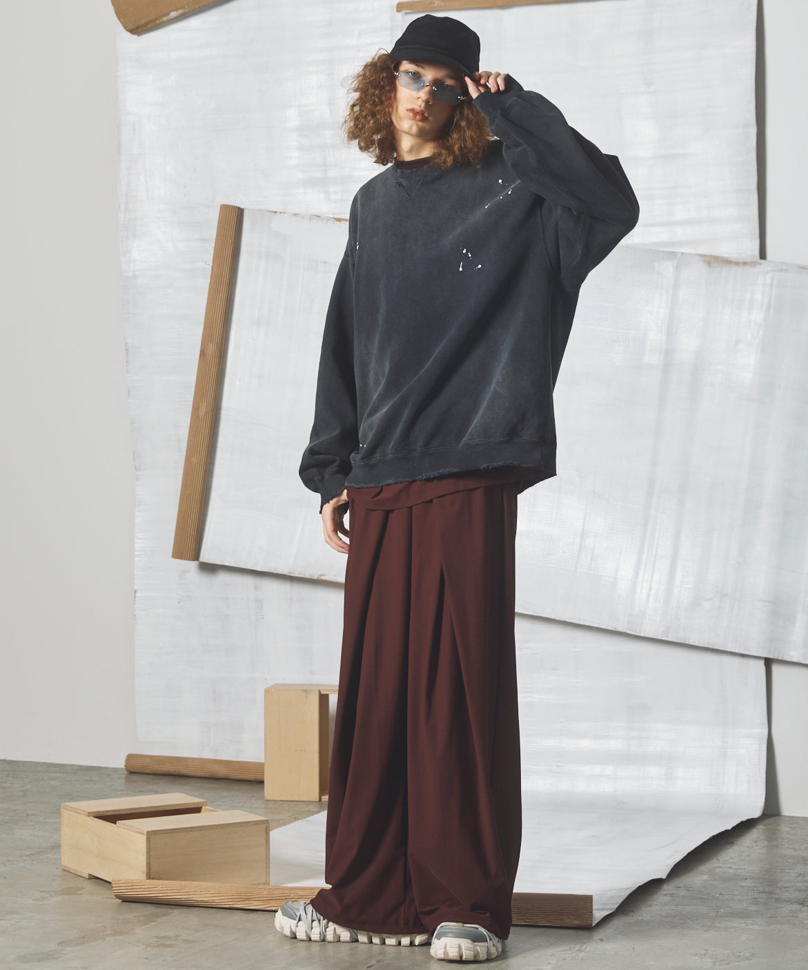 【26AW PRE-ORDER】Destroy Damage Prime-Over Crewneck sweatshirt