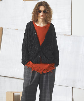 【26AW PRE-ORDER】ツイードニットプライムオーバーカーディガン