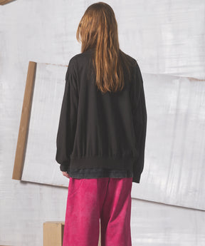 Airy Striped Gabardine Prime-Over Short-sleeved Shirt