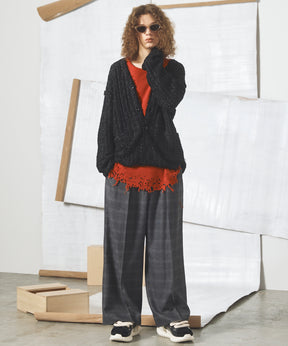 【26AW PRE-ORDER】Destructive Damage Prime-Over Long Sleeve Waffle T-Shirt