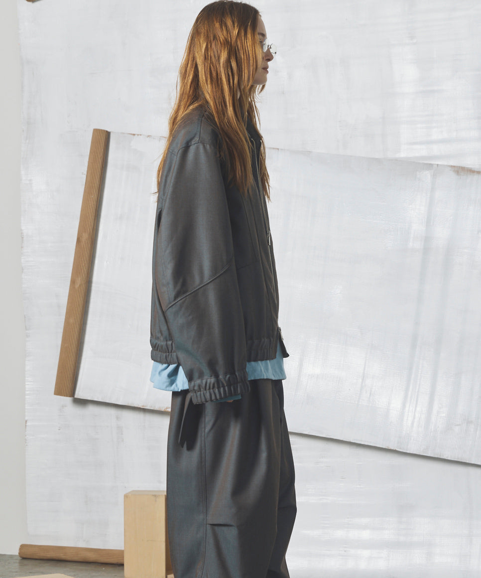 【26AW PRE-ORDER】4 Colors Chambray Washable Wool Prime-Over Blouson