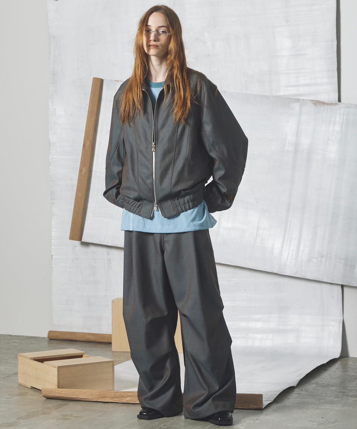 【26AW PRE-ORDER】4 Colors Chambray Washable Wool Prime-Over Blouson