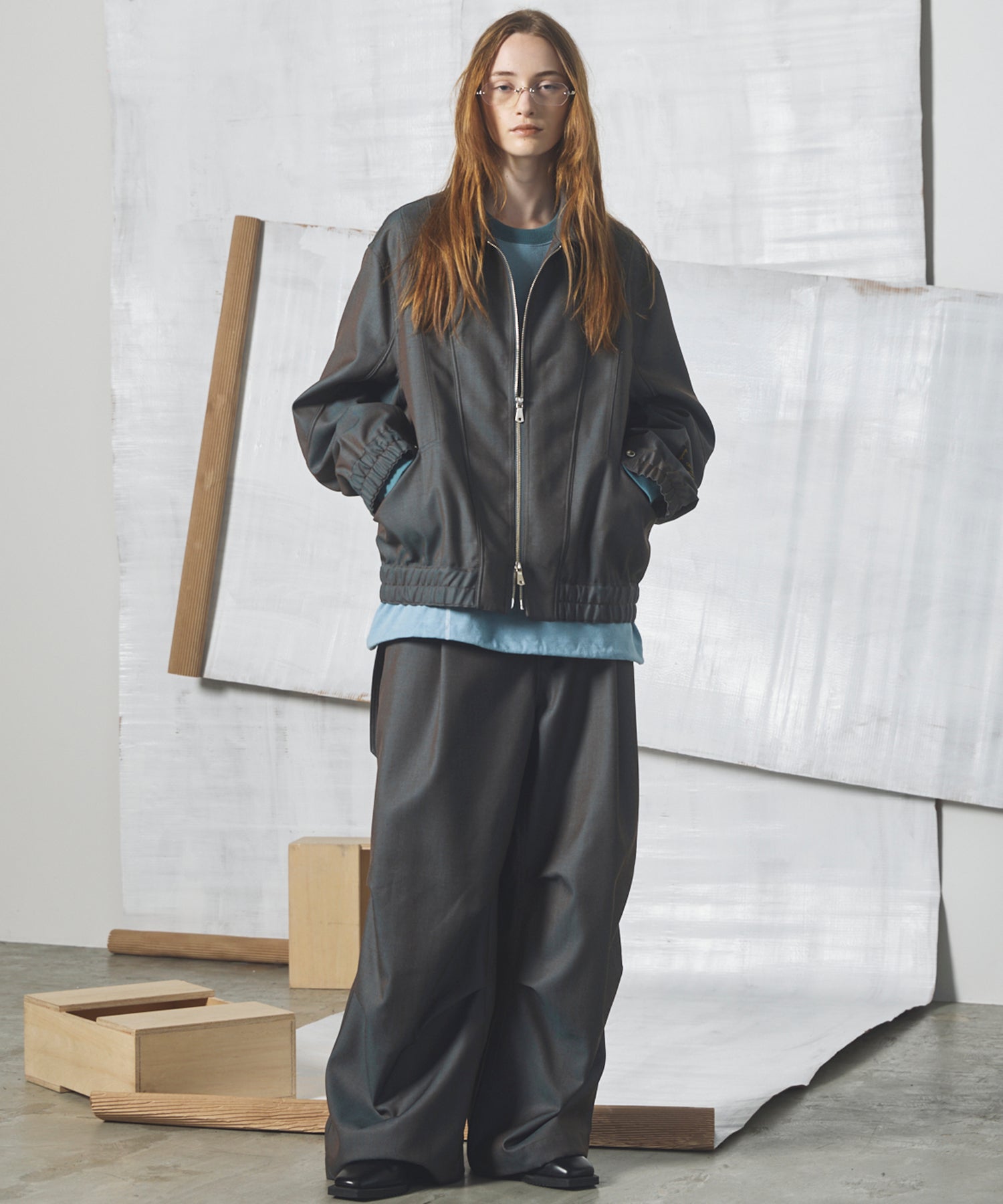 4 Colors Chambray Washable Wool Prime-Wide Snow Pants